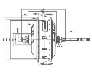 Креслення мотор колеса MXUS GDF15 36-48v 350-500w