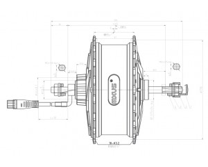Креслення мотор колеса MXUS GDR19 48v 1000w