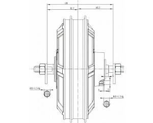 Креслення мотор-колеса QS motor 72v-96v8000w