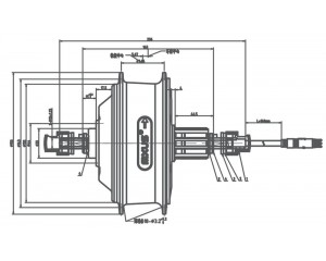 Креслення мотор колеса  MXUS  GDС15  36-48v 350-500w під касету