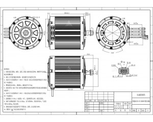 Креслення та графік випробувань електродвигуна QS Motor 72V 10 кВт QSD155A-70