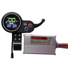 Універсальний контролер Вольта 36–48V 40А (1440W) з кольоровим LCD-дисплеєм і важільною ручкою газу для електросамокатів потужністю 500–1000W, з датчиками Холла та без них