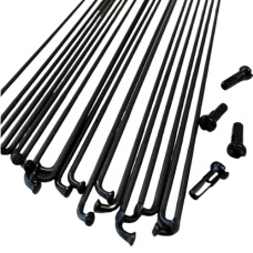 Спиця 10G 100мм із ніпелем, колір чорний